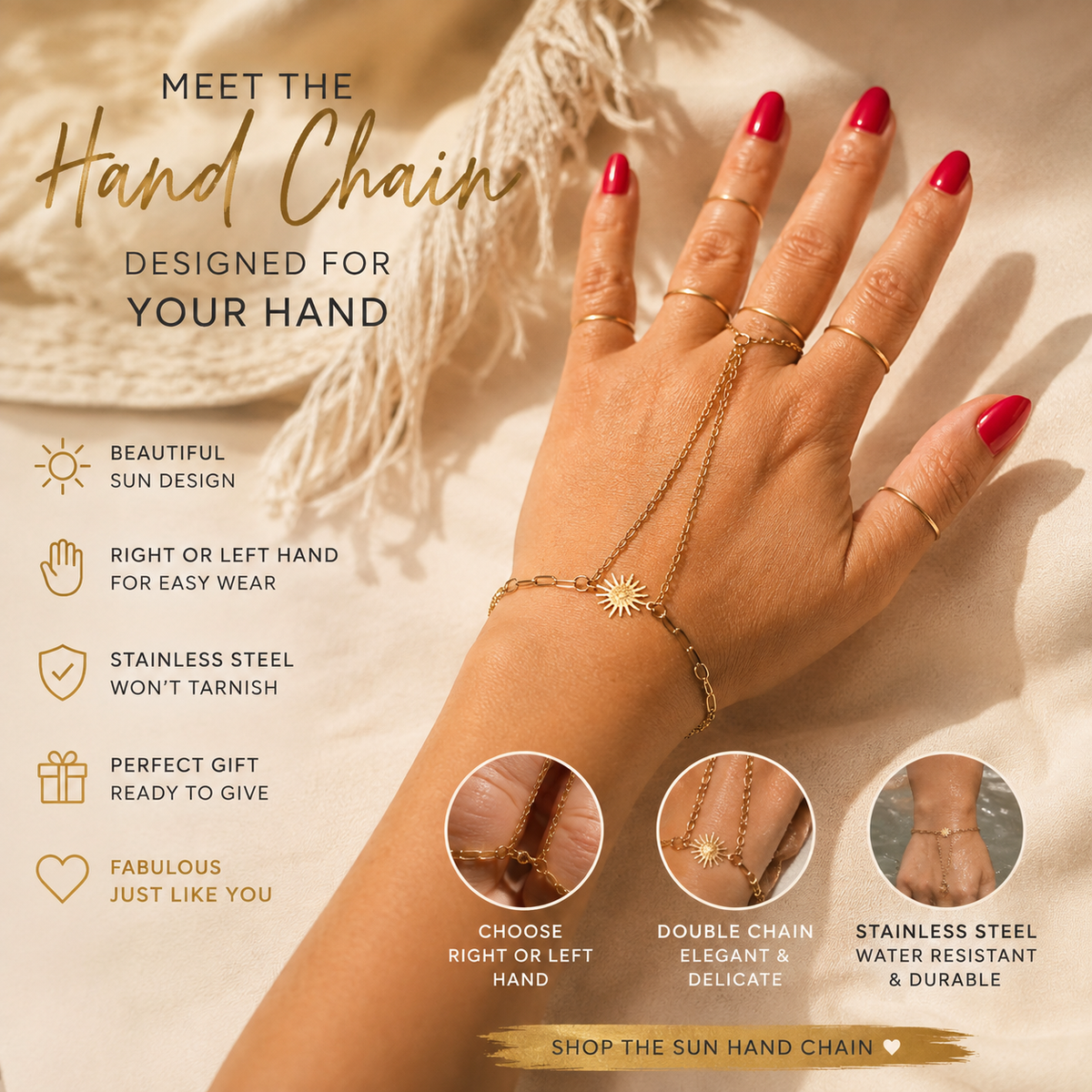 ☀️ Meet the Hand Chain Designed for YOUR Hand