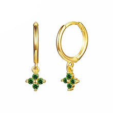 Load image into Gallery viewer, Three flower charm hoop earrings worn together along the ear - Let's Jam, Camden Market