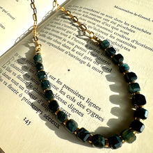 Load image into Gallery viewer, Close-up of the polished black tiger's eye beads with their silky sheen - Let's Jam jewellery, Camden Market