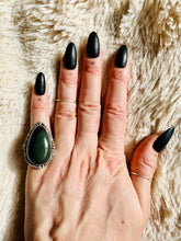Load image into Gallery viewer, Handmade & Sterling Silver Rings Collection - Black Cat’s Eye Scapolite