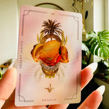 Load image into Gallery viewer, Crystal oracle deck shown with the drawstring bag and smudging stick included - Let's Jam, Camden Town London