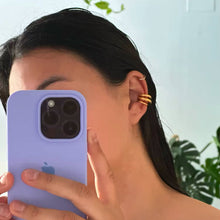 Load image into Gallery viewer, Side profile of a model wearing the three-loop ear cuff - Let's Jam jewellery, Camden Town London