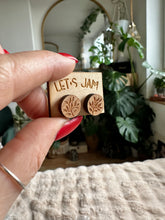 Load image into Gallery viewer, Wooden Stud Earrings - Large Leaves