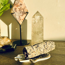 Load image into Gallery viewer, White sage smudge bundle with silvery-green leaves tied along the stem - Let's Jam smudge shop, Camden Market