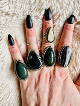 Load image into Gallery viewer, Handmade & Sterling Silver Rings Collection - Gold Sheen Black Obsidian