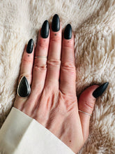 Load image into Gallery viewer, Handmade & Sterling Silver Rings Collection - Gold Sheen Black Obsidian