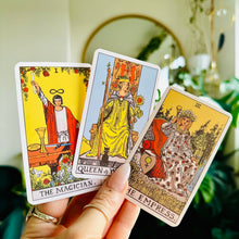 Load image into Gallery viewer, Close view of an Original Tarot card and its traditional artwork - Let's Jam, Camden Town