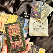 Load image into Gallery viewer, Kabbalistic tarot cards fanned out showing Hebrew letters and symbols - Let's Jam, Camden Town