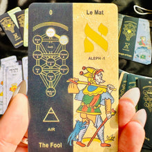 Load image into Gallery viewer, Close view of a single Kabbalistic 5781 tarot card and its artwork - Let's Jam tarot and oracle, Camden Market London