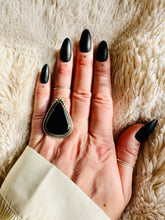 Load image into Gallery viewer, Handmade & Sterling Silver Rings Collection - Silver Sheen Black Obsidian
