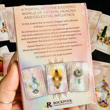 Load image into Gallery viewer, Astral Realms Crystal Oracle cards fanned out with pastel gemstone artwork - Let's Jam tarot and oracle, Camden Market