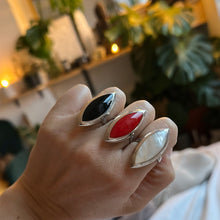 Load image into Gallery viewer, Ring • Eye Shape • 925 Sterling Silver with Mother of Pearl