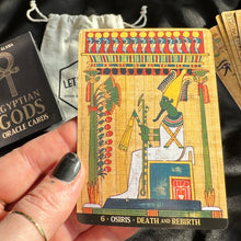 Load image into Gallery viewer, «Egyptian Gods» Oracle Deck + Bag + Smudging Stick