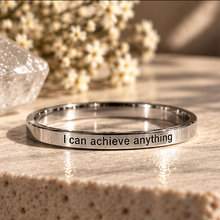 Load image into Gallery viewer, Silver 'I can achieve anything' ring with dried flowers and a crystal - Let's Jam, Camden Market London