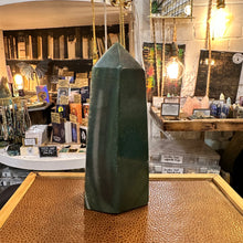 Load image into Gallery viewer, Green jasper tower photographed from a distance to show its height - Let's Jam, Camden Market London
