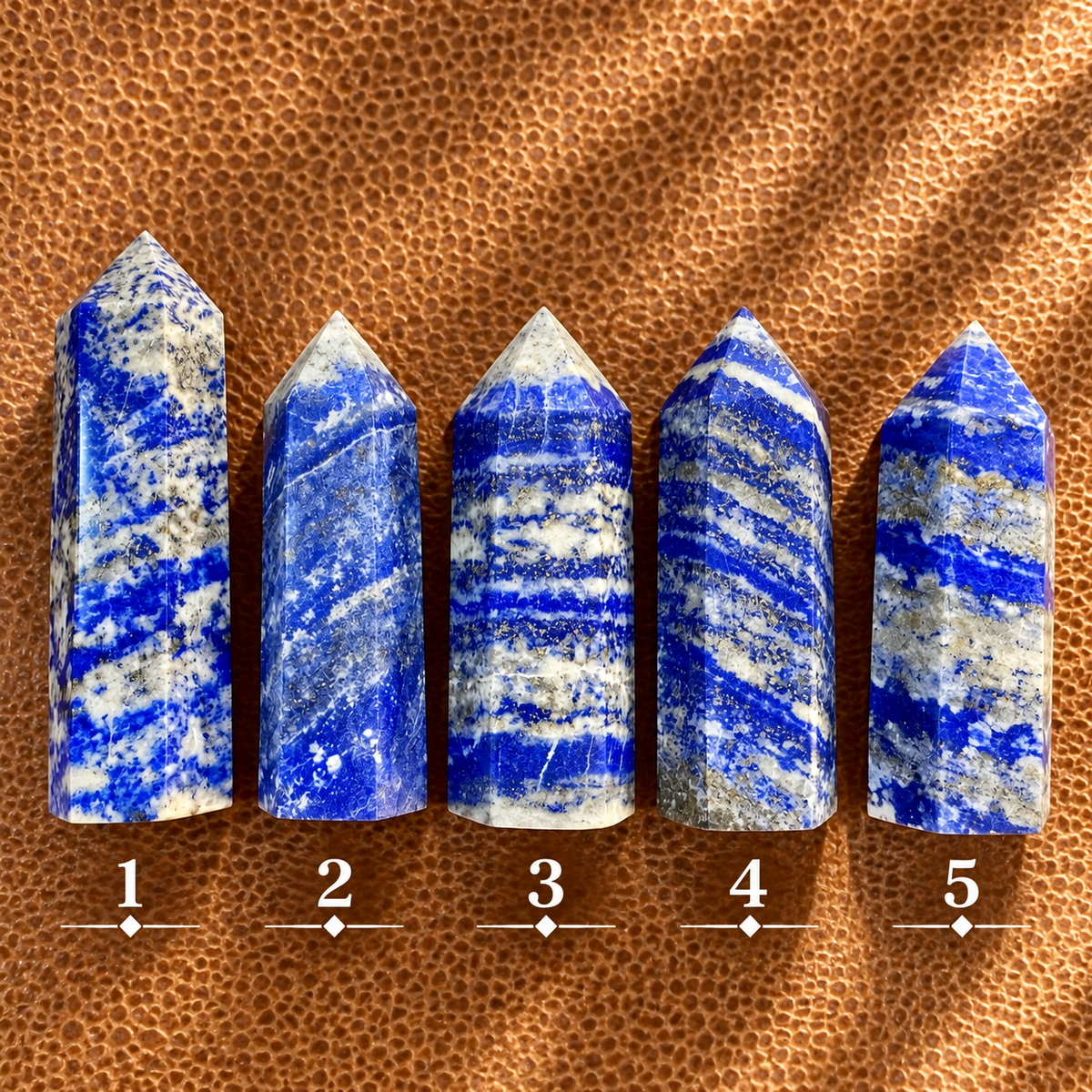 Lapis lazuli towers numbered one to five to choose from - Let's Jam, Camden Market
