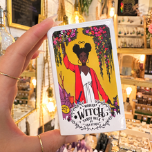 Load image into Gallery viewer, Modern Witch Tarot box held in the hand in the shop - Let's Jam, Camden Market