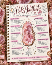 Load image into Gallery viewer, Pink amethyst crystal meaning infographic, the stone of the gentle heart - Let's Jam, Camden Town London