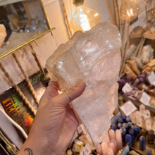 Load image into Gallery viewer, Side view of the raw calcite chunk left exactly as it was found - Let's Jam, Camden Market London