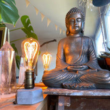 Load image into Gallery viewer, Lamp ❥ Concrete + Heart Light Bulb