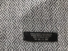 Load image into Gallery viewer, Throw Scarf • Marvin • 100% Pure Cashmere • Handmade • Blue