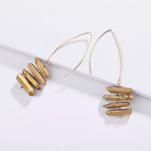 Load image into Gallery viewer, Earrings Lana ▷ Real Raw Dropping Quartz / Healing Jewellery