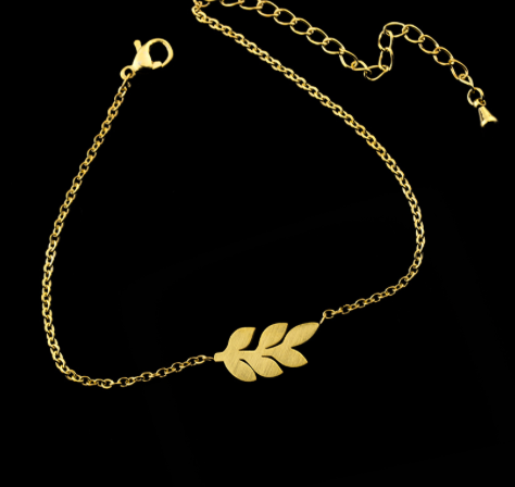 Leaf charm bracelet worn on the wrist - Let's Jam, Camden Town