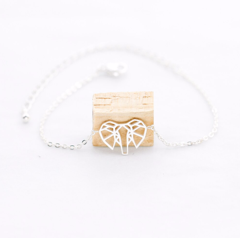 Elephant charm bracelet worn on the wrist - Let's Jam jewellery, Camden Market, London