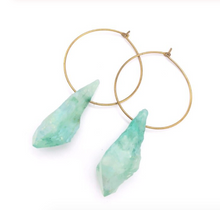 Load image into Gallery viewer, Earrings Lilly • Real Raw Rock Quartz / Healing Jewellery