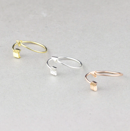 Boho arrow ring, an open adjustable-look band from Let's Jam - Camden Market, London