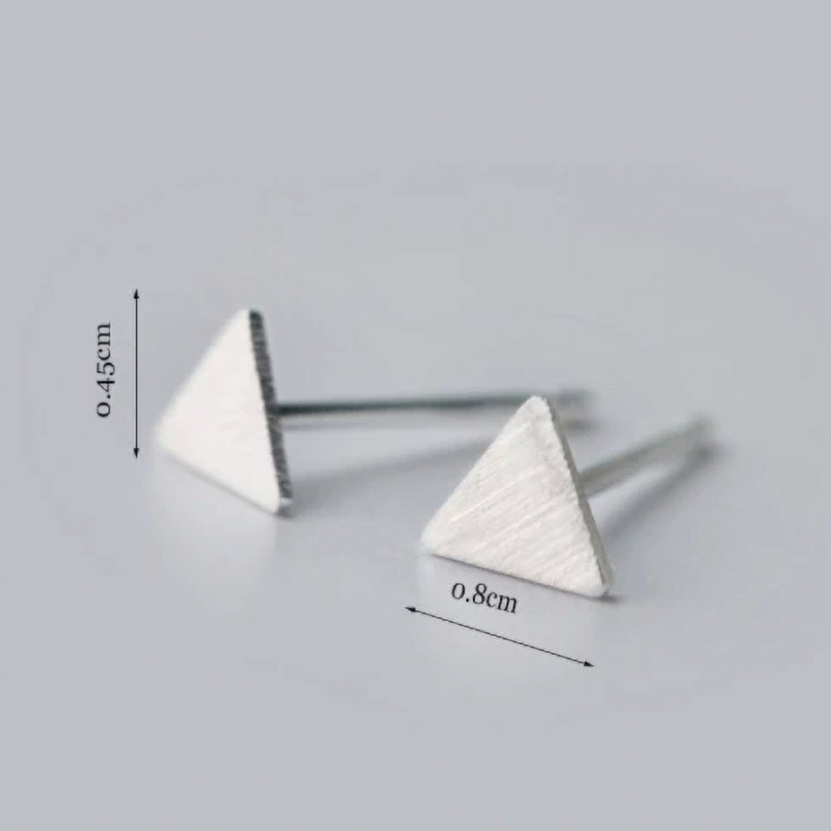 Simple silver triangle earrings for everyday wear - Let's Jam, Camden Town London