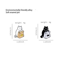 Load image into Gallery viewer, Pins / Badges - Cat with a bag of Fish
