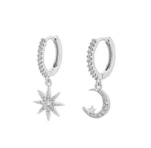 Load image into Gallery viewer, 925 Sterling Silver Earrings • Star &amp; Moon
