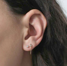 Load image into Gallery viewer, 925 Sterling Silver Earrings • Chained Drop
