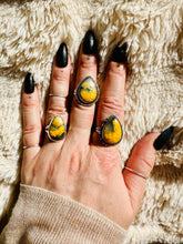 Load image into Gallery viewer, Handmade &amp; Sterling Silver Rings Collection - Bumblebee Jasper

