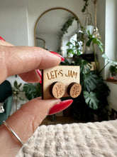 Load image into Gallery viewer, Wooden Stud Earrings - Small Leaves
