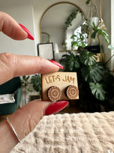 Load image into Gallery viewer, Wooden Stud Earrings - Mandala
