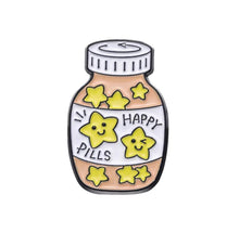Load image into Gallery viewer, Pins / Badge - Love &amp; Happy Pills Bottle
