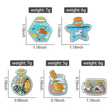 Load image into Gallery viewer, Pins / Badge - Cats in a Bottle
