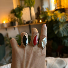 Load image into Gallery viewer, Ring • Eye Shape • 925 Sterling Silver with Mother of Pearl
