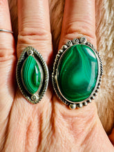 Load image into Gallery viewer, Handmade &amp; Sterling Silver Rings Collection - Malachite
