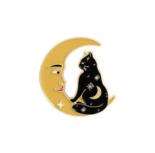 Load image into Gallery viewer, Pins / Badge - Moons &amp; Cats Collection
