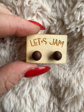 Load image into Gallery viewer, Wooden Stud Earrings - Wooden Balls
