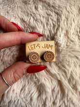 Load image into Gallery viewer, Wooden Stud Earrings - Mandala
