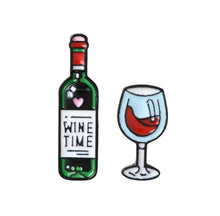 Load image into Gallery viewer, Pins / Badge - Wine Bottle &amp; Glass
