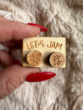 Load image into Gallery viewer, Wooden Stud Earrings - Small Leaves
