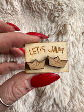 Load image into Gallery viewer, Wooden Stud Earrings - Boat
