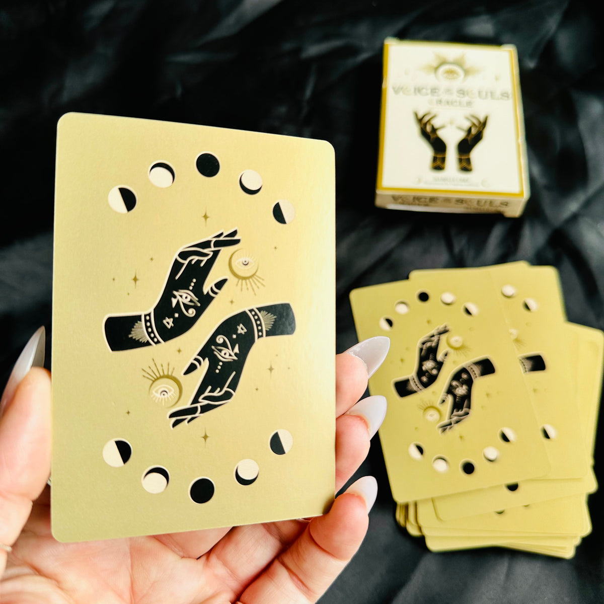 Several Voice of the Souls cards laid out to show the artwork - Let's Jam tarot and oracle, Camden Town