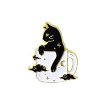 Load image into Gallery viewer, Pins / Badges - Cat in a Mug
