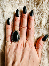 Load image into Gallery viewer, Handmade &amp; Sterling Silver Rings Collection - Black Cat’s Eye Scapolite

